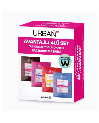مجموعة ماسك أوربان كير للعناية بالشعر قبل الاستحمام - 4 قطع  مل