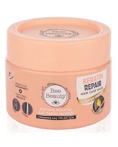 ماسك بي بيوتي للشر بالتفتيح والكيراتين (Biotin & Keratin) - 300 مل