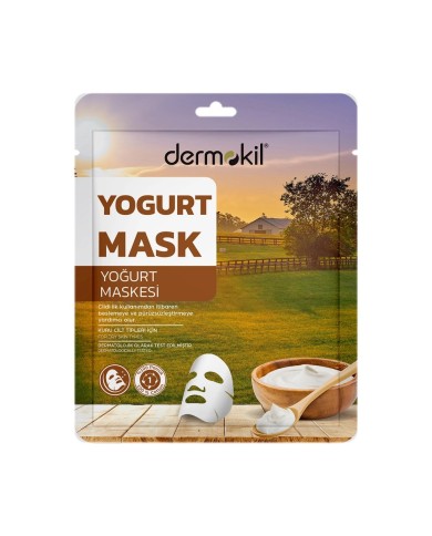 ماسك ديرموكيل الورقي بخلاصة الزبادي - تغذية مكثفة للبشرة الجافة