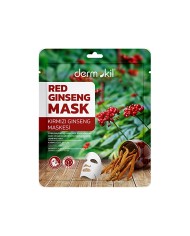 ماسك ديرموكيل الورقي بالجنسنج الأحمر - لاستعادة حيوية وشد البشرة المختلطة