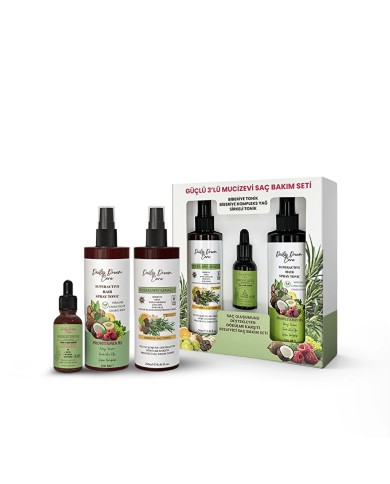 Daily Dream Care مجموعة العناية بالشعر بإكليل الجبل - ثلاث قطع (سيروم + تونيك)