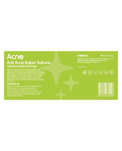 صابون إنكوريا بوتانيك الطبيعي الصلب المضاد لحب الشباب - 90 جم