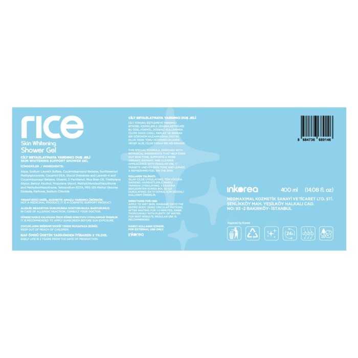 Inkorea Natural Pumpkin Fiber Soap with Rice Extract for Skin Whitening