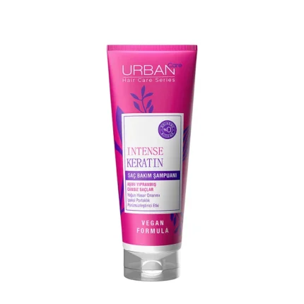 شامبو العناية بالشعر المكثف بالكيراتين لإصلاح الشعر التالف ولمعانه Urban Care Intense Keratin Damage Repair and Shine Hair Care Shampoo 250 ml