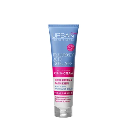كريم العناية بالشعر بحمض الهيالورونيك والكولاجين Urban Care Hyaluronic Acid & Collagen Dry and Lifeless Hair Leave-In Hair Care Cream 150 ml