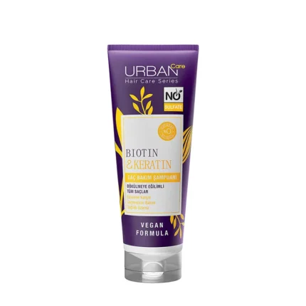 شامبو للعناية بالشعر مضاد لتساقط الشعر يحتوي على البيوتين والكيراتين Urban Care Anti-Shedding Biotin & Keratin Sulfate Free Hair Care Shampoo 250 ml