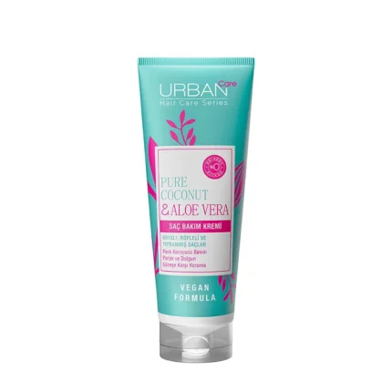 بلسم لعناية بالشعر بزيت جوز الهند النقي والصبار Urban Care Pure Coconut Oil & Aloe Vera Color Protecting Hair Care Cream 250 ml
