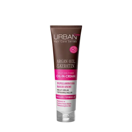 كريم العناية بالشعر المغذي بزيت الأرجان والكيراتين ومضاد للتكسر Urban Care Argan Oil & Keratin Nourishing & Anti-Breakage Leave-In Conditioner 150 ml