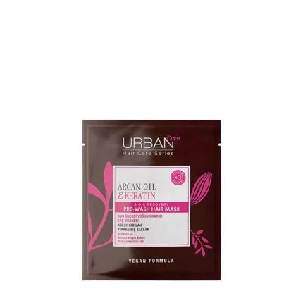 ماسك العناية بالشعر بزيت الأرجان والكيراتين Urban Care Argan Oil & Keratin Durulanmayan Saç Bakım Maskesi 50 ml