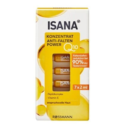 Isana أمبولة العناية Q10 مضاد للتجاعيد 7x2 مل يساعد على تنعيم البشرة
