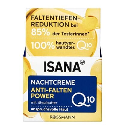 كريم الليل Q10 مكافحة لتجعد البشرة Isana Q10 Night Cream Anti-Wrinkle 50 ml