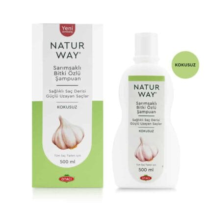 شامبو ناتورواي العشبي بالثوم otaci Naturway Herbal Shampoo with Garlic 500 ml